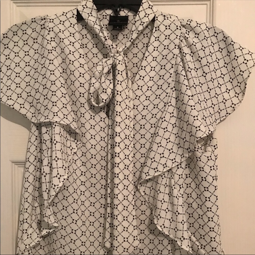 Black and White Blouse